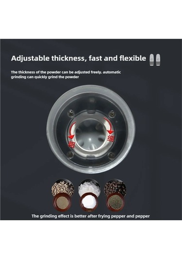 Jialan Usb Şarj Edilebilir Elektrikli Tuz Ve Karabiber Öğütücü Siyah