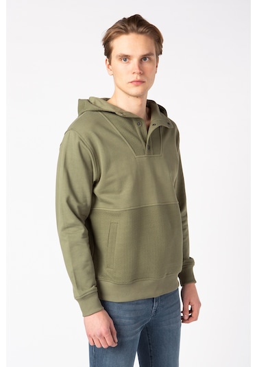 Vigoss Erkek Kapşonlu Sweatshırt 62136-30034 - Haki