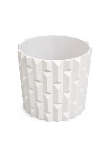 Geometrik Tasarım Dekoratif Saksı 20 Cm Modern Minimal Bitki Saksısı Ev & Ofis Dekoru