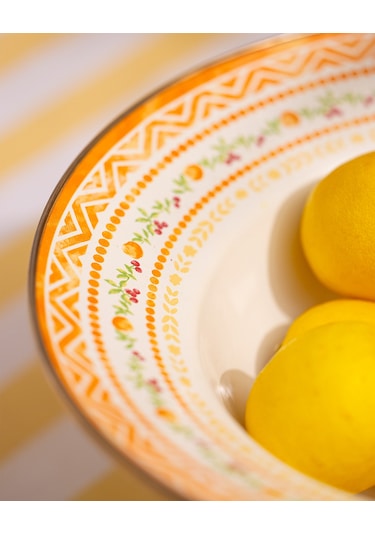 Madame Coco Rodez Ayaklı Meyve Kasesi - Turuncu - 30 Cm 8684427228470 Turuncu