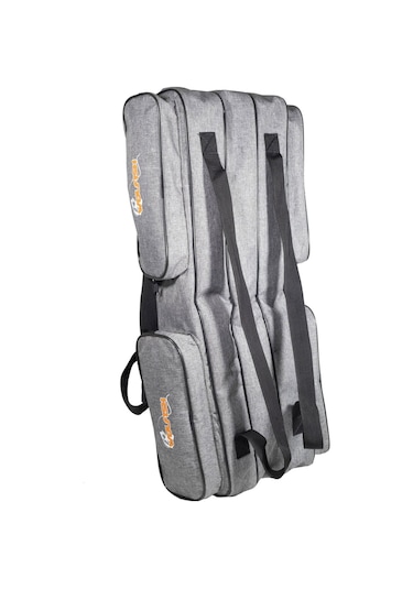 Wolfish 3 Gözlü 140 Cm Olta Çantası Gri 4 Cepli