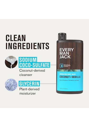 Every Man Jack Coconut + Vanilla Nemlendirici Duş Jeli 500ml Diğer