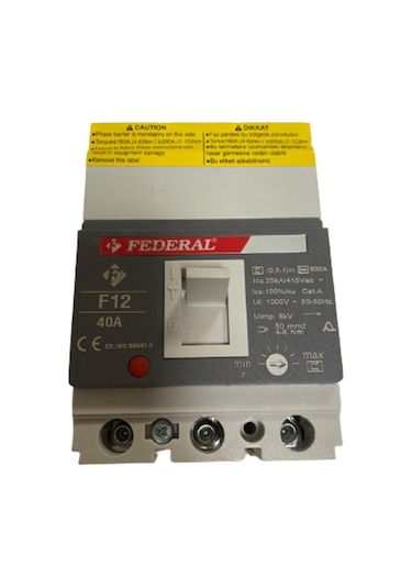 Federal F12 40A Ayar Sahalı Kompakt Şalter