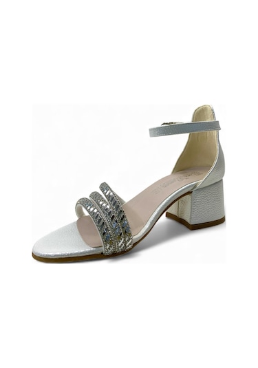 792 Kız Çocuk Topuklu Abiye Ayakkabı Sedef