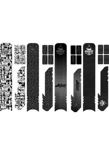 Anime Tarzı-bisiklet Çerçeve Korumaları Etiket Zincir Korumaları Koruyucu Kapak Koruyucu Film Bisiklet Zincir Koruyucusu Yol Bisikleti İçin Beyaz - Siyah