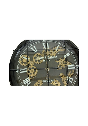 Kenpazar Saat Çarklı Izgaralı Duvar Saati Dekoratif Ev Ofis Hediyelik çok Renkli