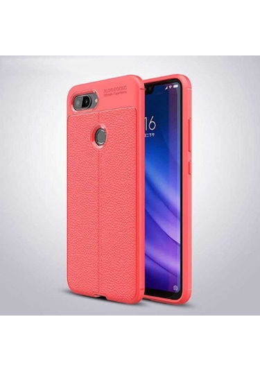 Xiaomi Mi 8 Lite Kılıf Deri Tarzı Niss Silikon Case