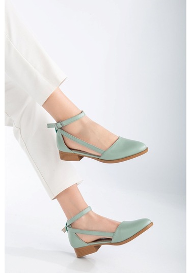 Rayna Kısa Topuk Cilt Ayakkabı Yeşil