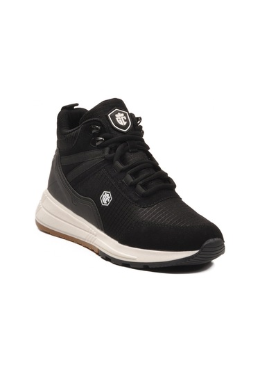 Siyah Beyaz Bilek Boy Kaymaz Bağcıklı Hafif Unisex Bot 2880 G Siyah-beyaz