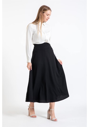 Kloş Etek Siyah-siyah Siyah