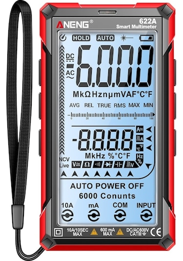 Weichuang01 622b Dokunmatik Ekran Multimetre Akıllı Yanma Önleyici Weichuang01 Led Işıklı Yüksek Hassasiyetli Multimetre