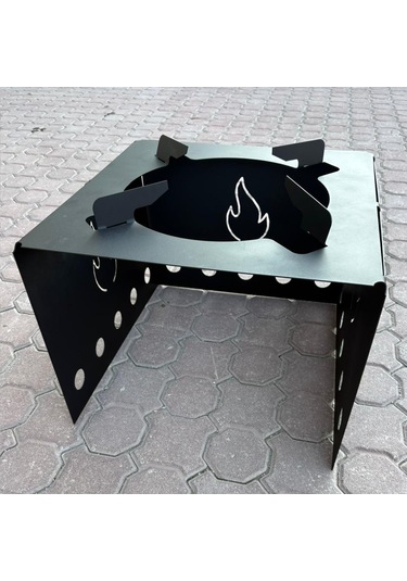 Metal Kare Taşınabilir Mangal