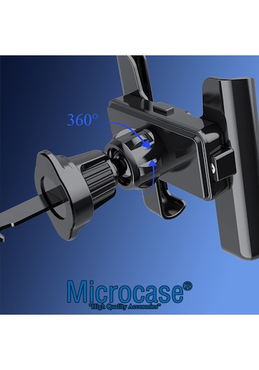 360° Araç İçi Izgaralıktan Metal Kelepçeli Telefon Tutucu -AL3741