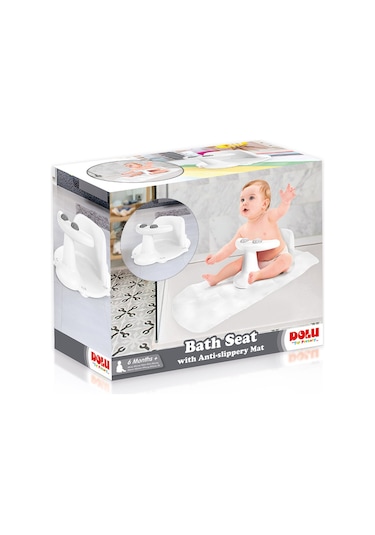 7052 Dolu Banyo Koltuğu Lazımlık- Kaymaz Paspaslı Beyaz