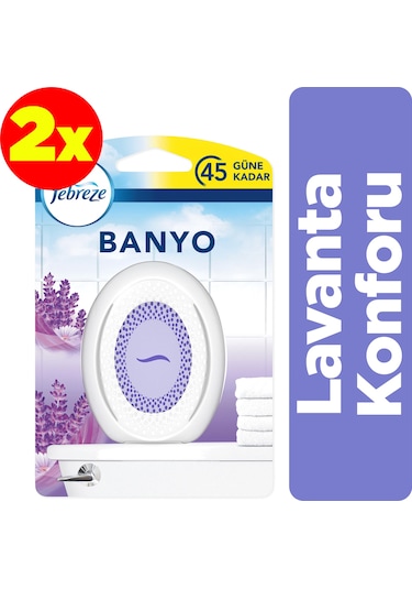 Febreze Hava Ferahlatıcı Banyo Oda Kokusu Lavanta 2 x 300 ML