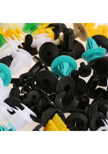 Jeemson 100 Adet Universal Otomobil Nylon Sabitleyici Klipsleri - Kapı Döşeme, Tampon, Panjur İçin Dayanıklı Ve Kolay Kullanım