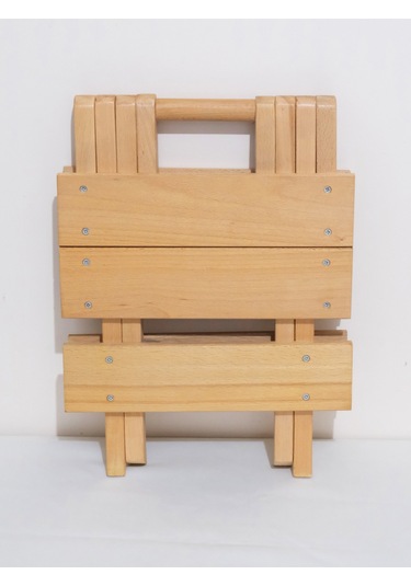 Açılır Kapanır Ahşap Tabure 35 Cm Şık Ve Dayanıklı Natural