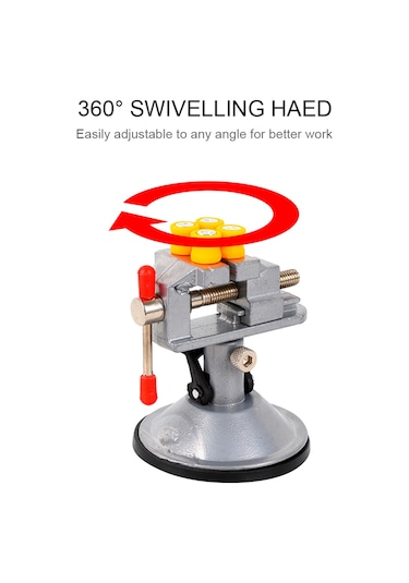 Skycity Alüminyum Mini Süspansiyon Tıkacı, 360 Döner Baş, 12-55mm Tutma Aralığı, Dört Desteği, Pürüzsüz Yüzeylere Uygun, Model Ve Saat Tamiri İçin