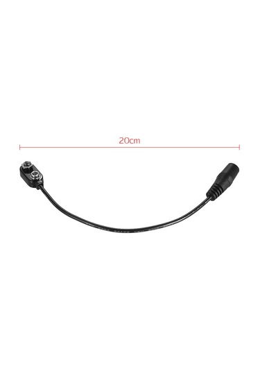 Xindoker 9v Gitar Pedalı Batarya Clip Çevirici Kablosu - 5.5mm X 2.1mm Dişi Plug, 20cm Uzunluk, Plastik Ve Metal Malzeme