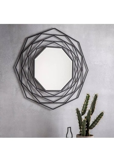 Favdecor Dekoratif Metal Duvar Aynası, Modern Eşsiz Ayna