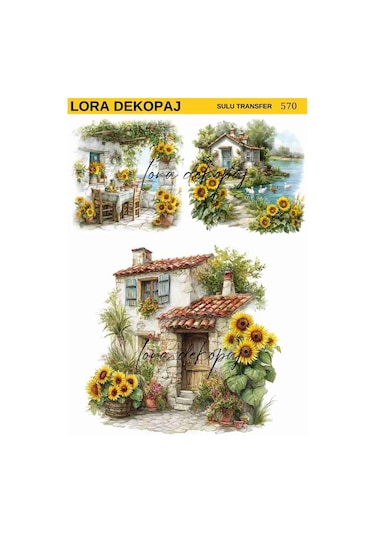 Lora Dekopaj Sulu Transfer Kağıdı - 570 25x35 Cm