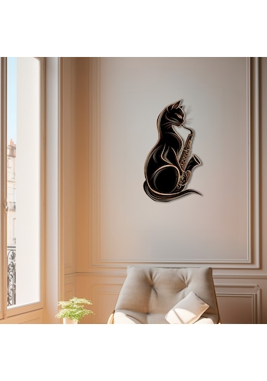 Jazz Cat Metal Tablo