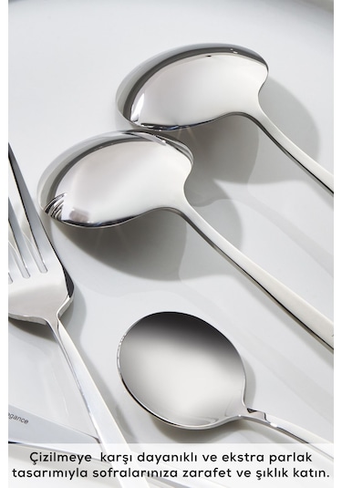 Karaca  New Porto Platin 12 Kişilik 60 Parça Çatal Kaşık Bıçak Takımı