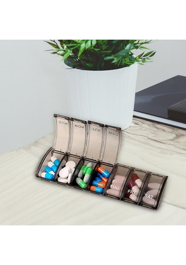 Pazly Toz Suntek Magideal Kutusu Hap Haftalık Günlük Gri Geçirmez Bireysel Li Gri