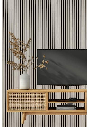 Mdf Ahşap Akustik Duvar Paneli 60x275 Cm - Soft Gri 60x275