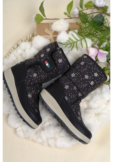 Oksit Dulcie Cırtlı Termal İçi Kürklü Unisex Çocuk Kar Botu 001