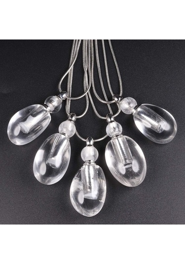 Uçucu Yağ Difüzör Aromaterapi Taş Kolye Kolye, Kadınlar Ve Erkekler İçin İyileştirici Kristal Noktası Taşlı Kolye