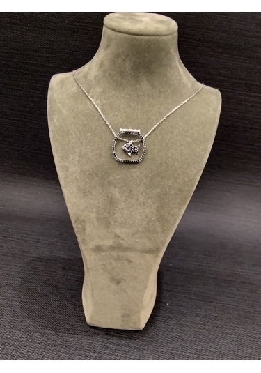 925 Ayar Gümüş Akvaryum Temalı Balık Modelli Kolye Gümüş