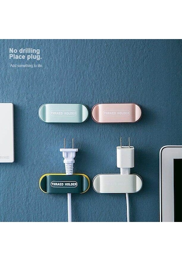 Kendinden Yapışkanlı Fiş Askısı 4 Adet Kablo Bağı Düzenleyici