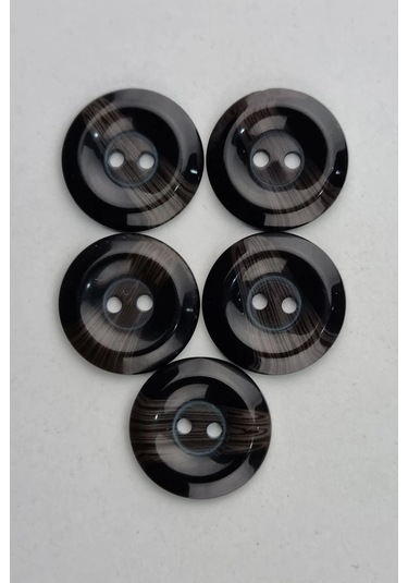 Küçük Boy Akrilik Batik Desenli Gri Kaban Çeket Hırka Yelek Düğmesi 5 Adet