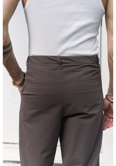 Sergio Düğmeli Kahve Erkek Pantolon Kahve