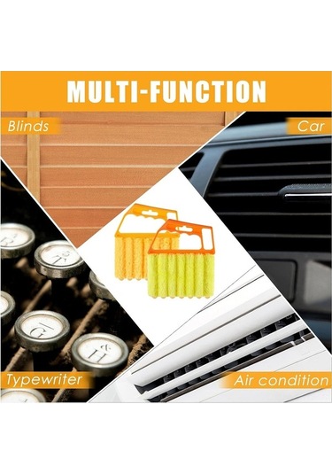 Fortunelane 7 Parmak Jenerik Temizleme Fırçası - Pp Kolu, Derin Boşlukları Temizler, Pencere Perdeleri/ Klavye/ Mutfak İçin - 2 A
