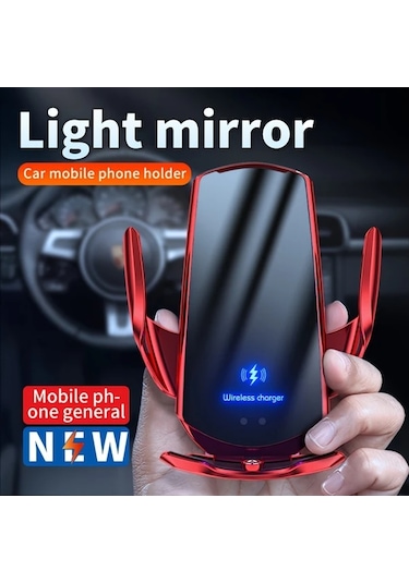 Xuweiwei Mavi Vıkefon Araba Kablosuz Şarj Standı Hızlı Kablosuz Şarj İstasyonu Kızılötesi İndüksiyon Otomatik Klemeler İphone Uyumlu 16 Samsung S25 İçin