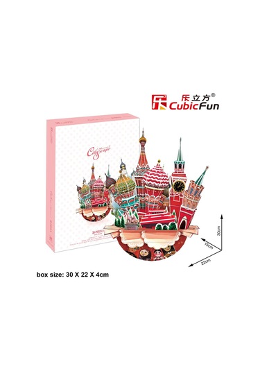Cubic Fun 3D 68 Parça Puzzle Cityscape Moskova Şehir Kompozisyonu