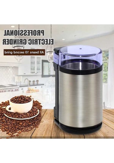 Bloomnest Ev Tipi Mini Paslanmaz Çelik Elektrikli Ot Öğütücü 180w Yüksek Güç 10s Hızlı Ultra İnce Kahve Değirmeni Gümüş