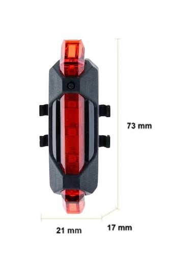USB Şarj Edilebilir Parlak Bisiklet LED Arka Lamba