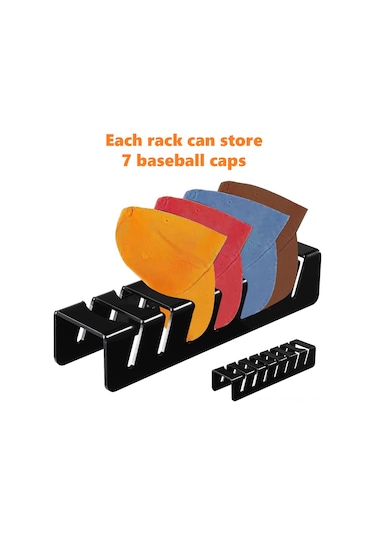 Neevoyu 7 Oluklu Akrilik Şapka Düzenleyici, Fişmen Şapka-kowboy Şapka Depolama Rafı, Transparan 1 Adet