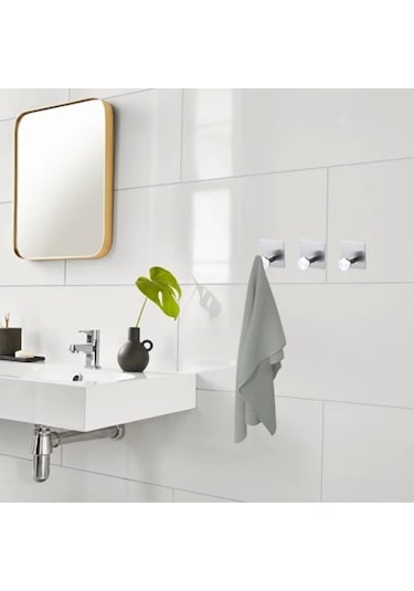 Ardini Kendinden Yapışkanlı Askılık Krom 07 Pakette 5 Adet Çok Renkli