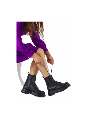 Feles Kalın Ve Yüksek Taban Günlük Bot Kadın Postal Bot 001