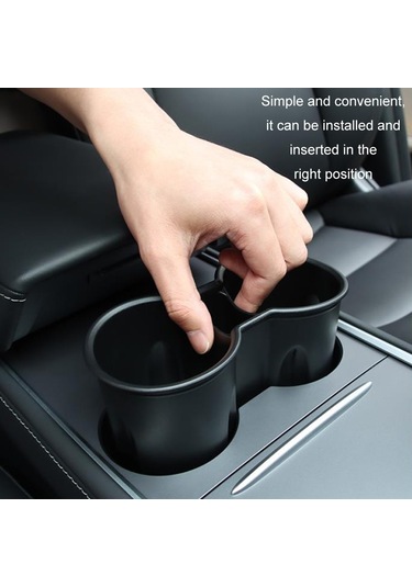 Tesla Model 3/y Merkezi Kontrol Gösterge Paneli Su Bardağı Sınırlayıcı Su Bardağı Tutucu Siyah