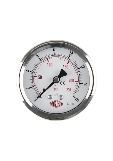 Simga 0-100 Bar Çap Ø63 MM Arkadan Bağlantılı Kuru Tip Manometre