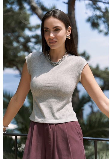 Bohemai Kensal Dar Kesim Gri T-shirt Gri