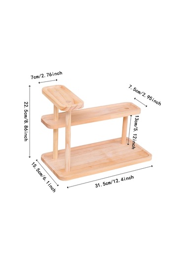 Homyl Masaüstü Düzenleyici Rustik Çok Amaçlı Kozmetik Kiler Kahverengi