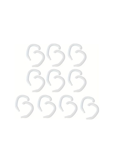 Fochsia Beyaz 10 Çift Yumuşak Silikon Kulak Askısı, Ağrı Önleyici Maske Kulak Koruma