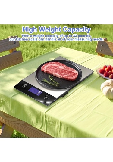 Dashanshop Innosinpo K210h Mutfak Terazisi 304 Paslanmaz Celik Lcd Ekran Tip C Sarjli 14 97 Kg Gram Ve Ons Firin Pisirme İcin -