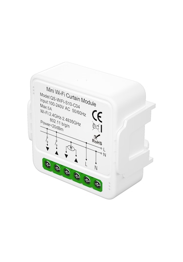 Shineyee Wifi Akıllı Perde Modülü - Uzak Kumanda, Zamanlama Ve Ses Kontrolü İle Tuya Uygulaması Entegresi, Alexa Ve Google Home Uyumlu